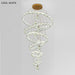 BAMDECOR C3618 Large Swirl Modern Crystal Ring Chandeliers Contemporary Round Chandelier Crystal Pendant Light(Gold-Six Rings) - Amazingooh Wholesale