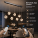 BAMDECOR C3625 Linear 7 Heads Crystal Flora Ball Pendant Light (Black) - Amazingooh Wholesale