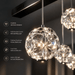 BAMDECOR C3625 Linear 7 Heads Crystal Flora Ball Pendant Light (Black) - Amazingooh Wholesale