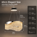 BAMDECOR C3628 Modern Luxury Crystal Ribbon Pendant Chandelier (Black-60cm) - Amazingooh Wholesale
