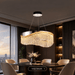 BAMDECOR C3628 Modern Luxury Crystal Ribbon Pendant Chandelier (Black-60cm) - Amazingooh Wholesale