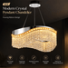 BAMDECOR C3628 Modern Luxury Crystal Ribbon Pendant Chandelier (Black-60cm) - Amazingooh Wholesale