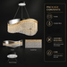 BAMDECOR C3628 Modern Luxury Crystal Ribbon Pendant Chandelier (Black-60cm) - Amazingooh Wholesale