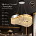 BAMDECOR C3628 Modern Luxury Crystal Ribbon Pendant Chandelier (Black-60cm) - Amazingooh Wholesale