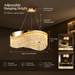 BAMDECOR C3628 Modern Luxury Crystal Ribbon Pendant Chandelier (Gold-60cm) - Amazingooh Wholesale