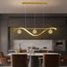 BAMDECOR Chandelier, Modern LED Adjustable Hanging Light Glass Globe Shade Strip Chandelier Apply to Dining Room Kitchen Island Bar Decorative Lighting(Gold,Trichromatic Light) - Amazingooh Wholesale