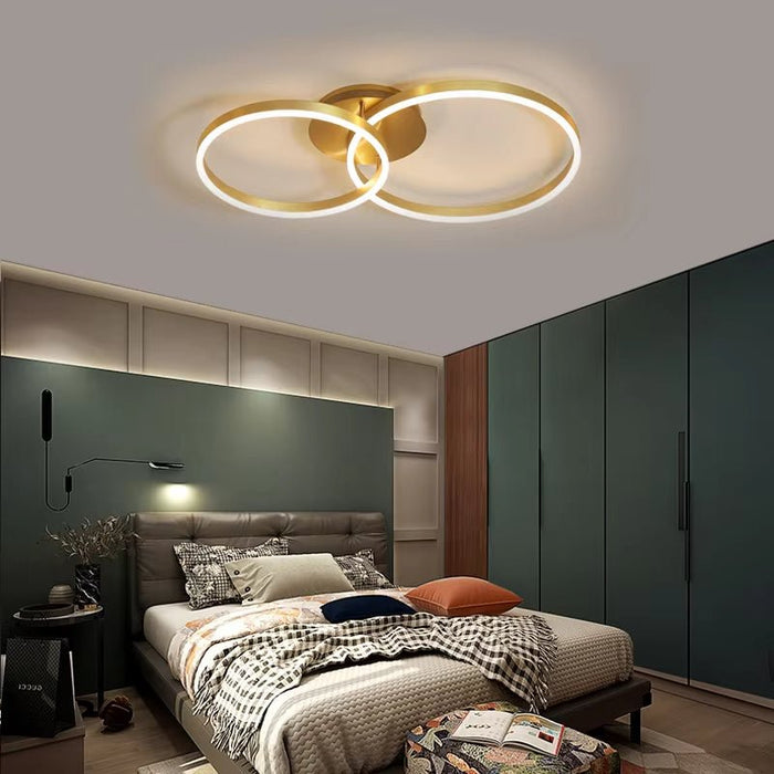 BAMDECOR Gold Modern Minimalist Round LED Ceiling Light Adjustable 3 - Color Modes for Bar, Dining Room, Office - Amazingooh Wholesale