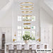 BAMDECOR Gold Nordic Home Decor Dining Room Pendant lamp lights Ceiling Lamp Hanging Light Chandelier Lamps (7 Rings - Gold) - Amazingooh Wholesale