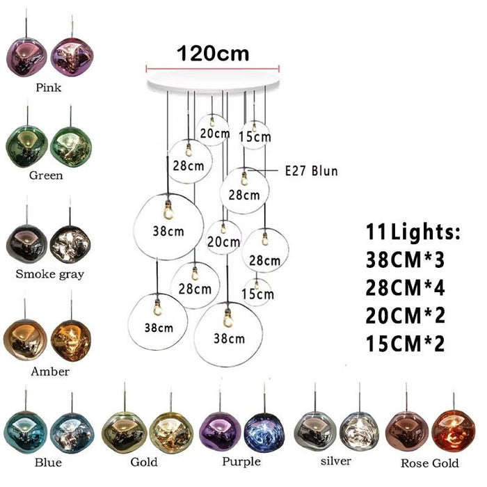 BAMDECOR LED Chandeliers Crystal Chandelier Nordic Lava Lamp Living Room Decoration Salon Interior Home Suitable for Bar, Cafe, Restaurant Room - Amazingooh Wholesale