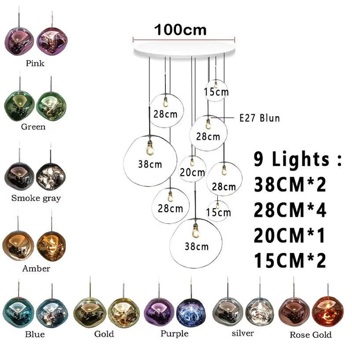 BAMDECOR LED Chandeliers Crystal Chandelier Nordic Lava Lamp Living Room Decoration Salon Interior Home Suitable for Bar, Cafe, Restaurant Room - Amazingooh Wholesale
