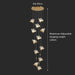 BAMDECOR LED Modern Bedroom Bedside Creative Butterfly Hanging Chandelier Light Fixtures for Stairs Nordic Decoration (12Heads) - Amazingooh Wholesale
