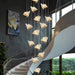 BAMDECOR LED Modern Bedroom Bedside Creative Butterfly Hanging Chandelier Light Fixtures for Stairs Nordic Decoration (12Heads) - Amazingooh Wholesale