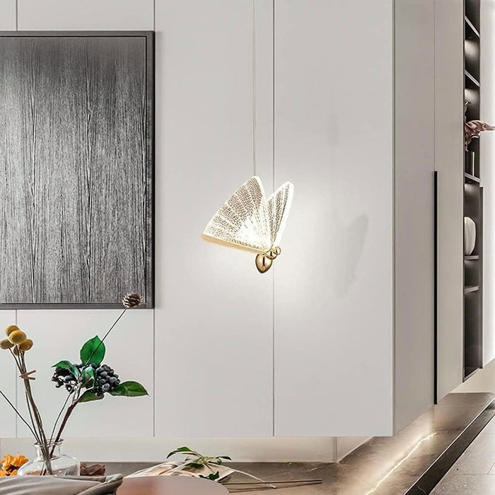 BAMDECOR LED Modern Bedroom Bedside Creative Butterfly Hanging Chandelier Light Fixtures for Stairs Nordic Decoration - Amazingooh Wholesale