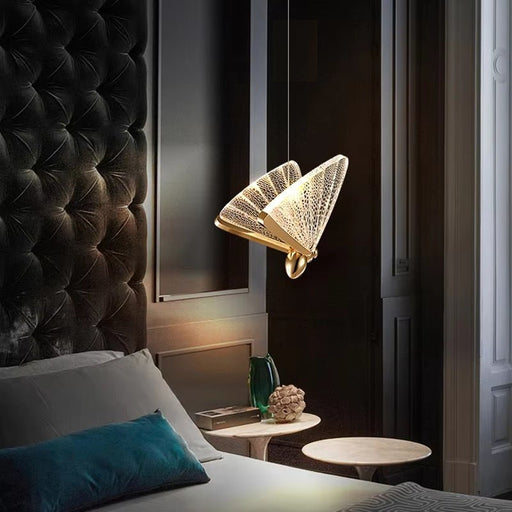 BAMDECOR LED Modern Bedroom Bedside Creative Butterfly Hanging Chandelier Light Fixtures for Stairs Nordic Decoration - Amazingooh Wholesale
