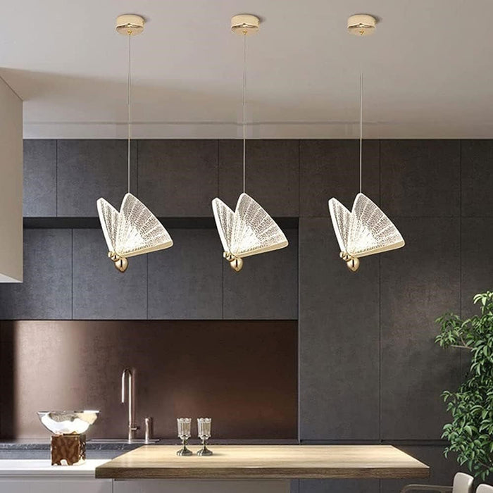 BAMDECOR LED Modern Bedroom Bedside Creative Butterfly Hanging Chandelier Light Fixtures for Stairs Nordic Decoration - Amazingooh Wholesale