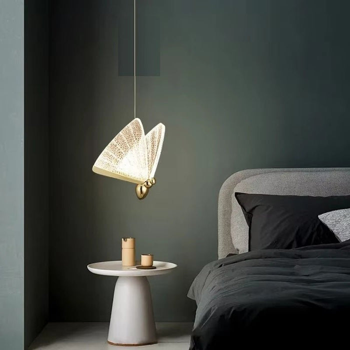 BAMDECOR LED Modern Bedroom Bedside Creative Butterfly Hanging Chandelier Light Fixtures for Stairs Nordic Decoration - Amazingooh Wholesale