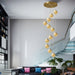 BAMDECOR LT02 12 Hanging Crystal Cube Chandelier LED Chandelier for Dining Room, Luxury Dimmable Enterway Led Pendant Lights Fixture (Gold) - Amazingooh Wholesale