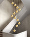 BAMDECOR LT02 12 Hanging Crystal Cube Chandelier LED Chandelier for Dining Room, Luxury Dimmable Enterway Led Pendant Lights Fixture (Gold) - Amazingooh Wholesale