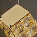BAMDECOR LT02 9 Hanging Crystal Cube Chandelier LED Chandelier for Dining Room, Luxury Dimmable Enterway Led Pendant Lights Fixture (Gold) - Amazingooh Wholesale
