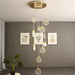 BAMDECOR LT03 11 Hanging Circle Crystal Chandelier for Dining Room, Luxury Dimmable Enterway Led Pendant Lights Fixture (Gold) - Amazingooh Wholesale