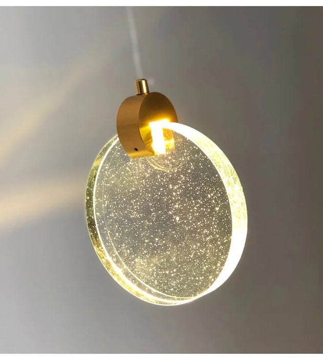 BAMDECOR LT03 6 Hanging Circle Crystal Chandelier for Dining Room, Luxury Dimmable Enterway Led Pendant Lights Fixture (Gold) - Amazingooh Wholesale