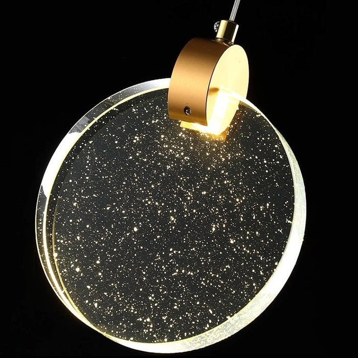 BAMDECOR LT03 6 Hanging Circle Crystal Chandelier for Dining Room, Luxury Dimmable Enterway Led Pendant Lights Fixture (Gold) - Amazingooh Wholesale