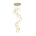 BAMDECOR LT04 15 Golden Round Acrylic Chandelier for Villa Stair Home Decoration Modern Style Exquisite Chandelier (Gold) - Amazingooh Wholesale