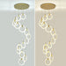 BAMDECOR LT04 15 Golden Round Acrylic Chandelier for Villa Stair Home Decoration Modern Style Exquisite Chandelier (Gold) - Amazingooh Wholesale