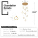 BAMDECOR LT04 9 Golden Round Acrylic Chandelier for Villa Stair Home Decoration Modern Style Exquisite Chandelier (Gold) - Amazingooh Wholesale