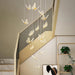 BAMDECOR LT05 13 Nordic Butterfly Luxury Chandeliers Pendant Lights for Villa Stair Home Decoration Modern Style Exquisite Chandelier (Gold) - Amazingooh Wholesale