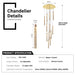 BAMDECOR LT07 - 12 Modern Raindrop 12 - Light Crystal Chandelier for Staircase Modern Led Home Decor Hanging Lamp Round Indoor Lighting Stair Cristal Light Fixture ﻿,Modern - Amazingooh Wholesale