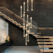 BAMDECOR LT07 - 12 Modern Raindrop 12 - Light Crystal Chandelier for Staircase Modern Led Home Decor Hanging Lamp Round Indoor Lighting Stair Cristal Light Fixture ﻿,Modern - Amazingooh Wholesale