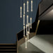BAMDECOR LT07 - 12 Modern Raindrop 12 - Light Crystal Chandelier for Staircase Modern Led Home Decor Hanging Lamp Round Indoor Lighting Stair Cristal Light Fixture ﻿,Modern - Amazingooh Wholesale