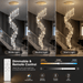 BAMDECOR LT07 Modern Cylindrical 18-Light Crystal Chandelier for Staircase Modern Led Home Decor Hanging Lamp Round Indoor Lighting Stair Cristal Light Fixture(Gold) (Copy) - Amazingooh Wholesale