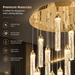 BAMDECOR LT07 Modern Cylindrical 18-Light Crystal Chandelier for Staircase Modern Led Home Decor Hanging Lamp Round Indoor Lighting Stair Cristal Light Fixture(Gold) (Copy) - Amazingooh Wholesale