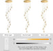 BAMDECOR LT08 12 - Heads Solid Crystal Teardrop Chandelier High Ceiling Foyers Entrance Chandeliers Staircase Long Pendant Light (Gold) - Amazingooh Wholesale