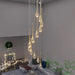 BAMDECOR LT08 12 - Heads Solid Crystal Teardrop Chandelier High Ceiling Foyers Entrance Chandeliers Staircase Long Pendant Light (Gold) - Amazingooh Wholesale