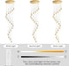 BAMDECOR LT08 18 - Heads Solid Crystal Teardrop Chandelier High Ceiling Foyers Entrance Chandeliers Staircase Long Pendant Light (Gold) - Amazingooh Wholesale