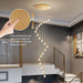 BAMDECOR LT08 18 - Heads Solid Crystal Teardrop Chandelier High Ceiling Foyers Entrance Chandeliers Staircase Long Pendant Light (Gold) - Amazingooh Wholesale