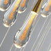 BAMDECOR LT12 18-Heads Solid Crystal Rain drop Chandelier High Ceiling Foyers Entrance Chandeliers Staircase Long Pendant Light (Gold) - Amazingooh Wholesale