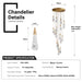 BAMDECOR LT12 18-Heads Solid Crystal Rain drop Chandelier High Ceiling Foyers Entrance Chandeliers Staircase Long Pendant Light (Silver Insert) - Amazingooh Wholesale