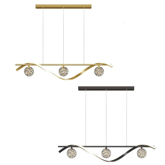 BAMDECOR Luxury Hand Blown Glass LED Pendant Light 100cm Adjustable 3 Color Dimmable Remote Control for Dining Bar Living Room - Amazingooh Wholesale