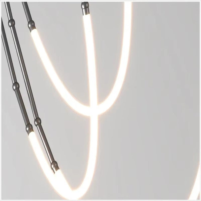 BAMDECOR Minimalistic Retro LED Minimalism Designer Lustre Hanging Lamps Slender - Shape LED Pendant Light (Black) - Amazingooh Wholesale