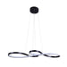 BAMDECOR Modern Black Chandelier Infinity LED Pendant Light Adjustable 3 Color Dimmable for Dining Bar Living Room 75 - 100cm - Amazingooh Wholesale