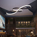 BAMDECOR Modern Black Chandelier Infinity LED Pendant Light Adjustable 3 Color Dimmable for Dining Bar Living Room 75 - 100cm - Amazingooh Wholesale