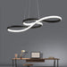 BAMDECOR Modern Black Chandelier Infinity LED Pendant Light Adjustable 3 Color Dimmable for Dining Bar Living Room 75 - 100cm - Amazingooh Wholesale