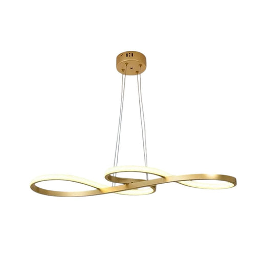 BAMDECOR Modern Golden Chandelier Infinity LED Pendant Light Adjustable 3 Color Dimmable for Dining Bar Living Room 75 - 100cm - Amazingooh Wholesale
