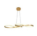 BAMDECOR Modern Golden Chandelier Infinity LED Pendant Light Adjustable 3 Color Dimmable for Dining Bar Living Room 75 - 100cm - Amazingooh Wholesale