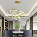 BAMDECOR Modern LED Chandelier, Dimmable Pendant Light with Remote Control Rings Round Ceiling Lighting Fixture 3 Color Temperatures Contemporary Chandeliers (3 Rings - Gold) - Amazingooh Wholesale