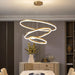 BAMDECOR Modern LED Chandelier, Dimmable Pendant Light with Remote Control Rings Round Ceiling Lighting Fixture 3 Color Temperatures Contemporary Chandeliers (3 Rings - Gold) - Amazingooh Wholesale